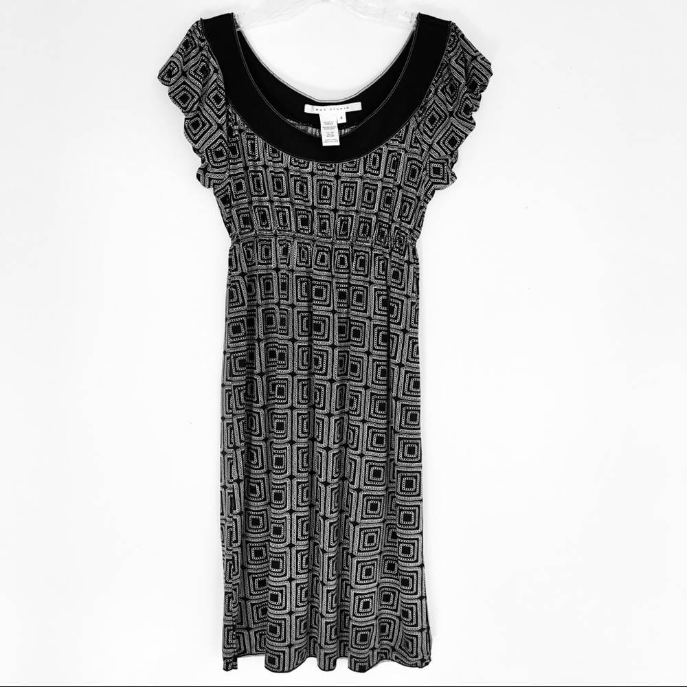 Max Studio Black & White Stretch Dress